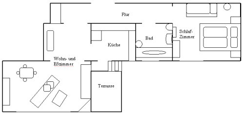 Bild: Grundriss der Ferienwohnung